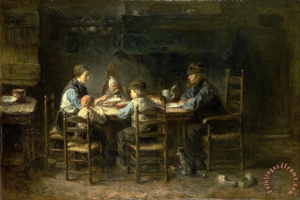 Jozef Israels Peasant Family at The Table painting Peasant Family at