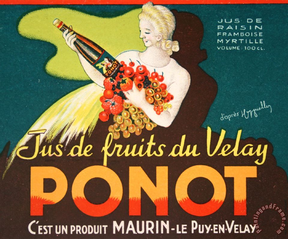 Leonetto Cappiello Ponot Label Green painting - Ponot Label Green print
