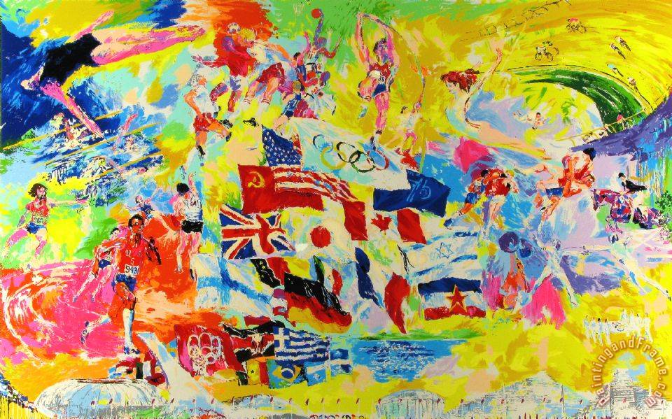 Leroy Neiman Neiman's Montreal Olympic, 1976 painting Neiman's