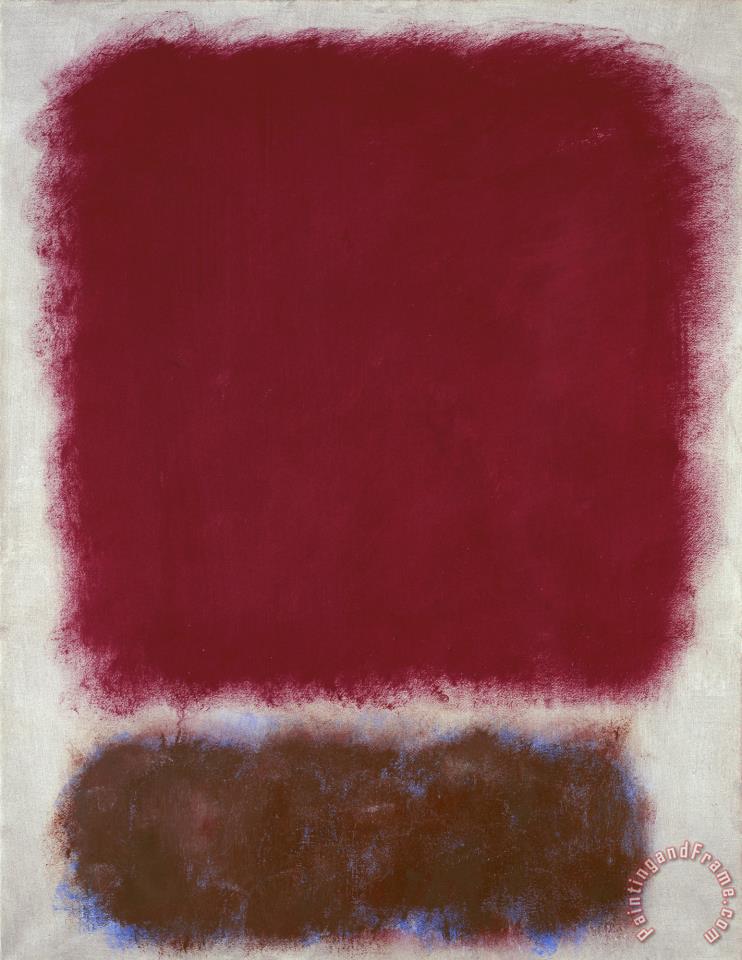 Mark Rothko Untitled (red Over Brown) Painting - Untitled (red Over 