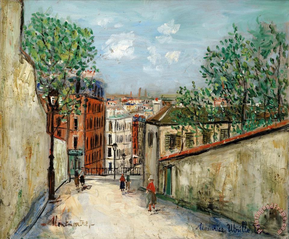 Maurice Utrillo Rue Du Mont Cenis, Montmartre painting Rue Du Mont