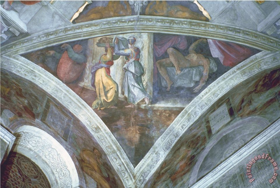 Michelangelo Buonarroti Sistine Chapel Ceiling Judith Carrying The Head Of Holofernes Painting Sistine Chapel Ceiling Judith Carrying The Head Of