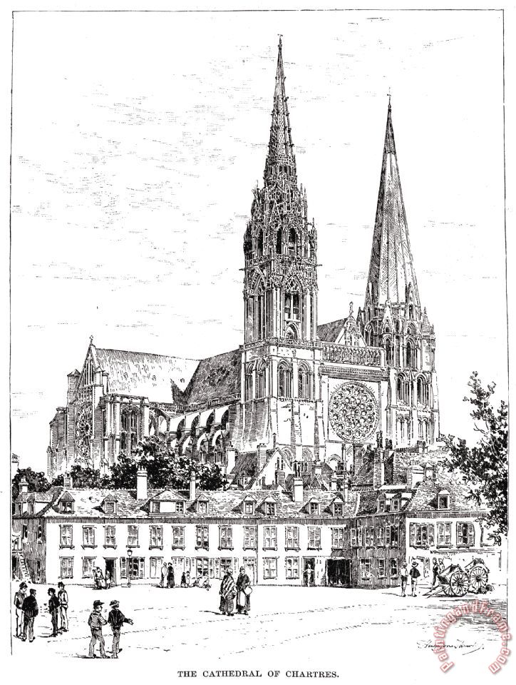 Others Chartres Cathedral painting - Chartres Cathedral print for sale