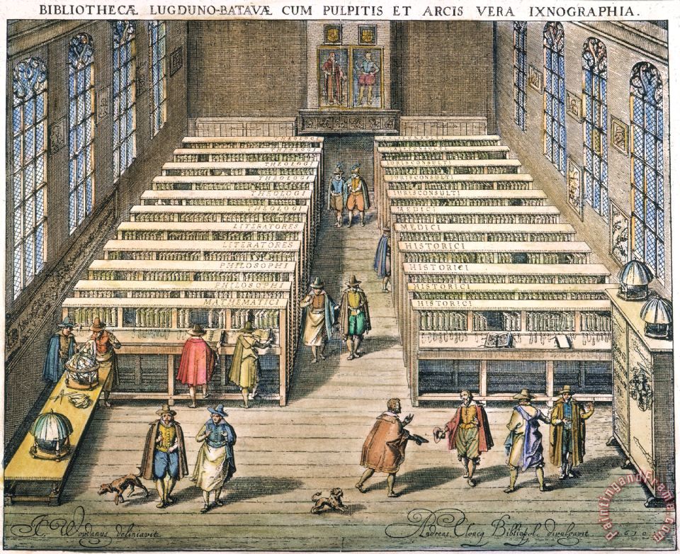 Others Leyden Library, 1610 painting Leyden Library, 1610 print for