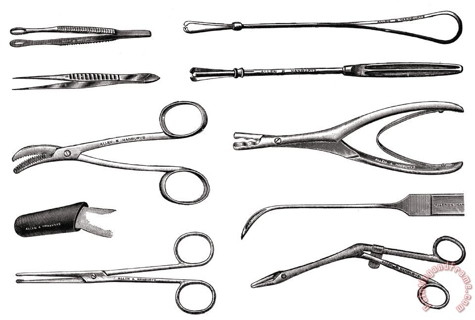 Others Surgical Instruments painting Surgical Instruments print for sale