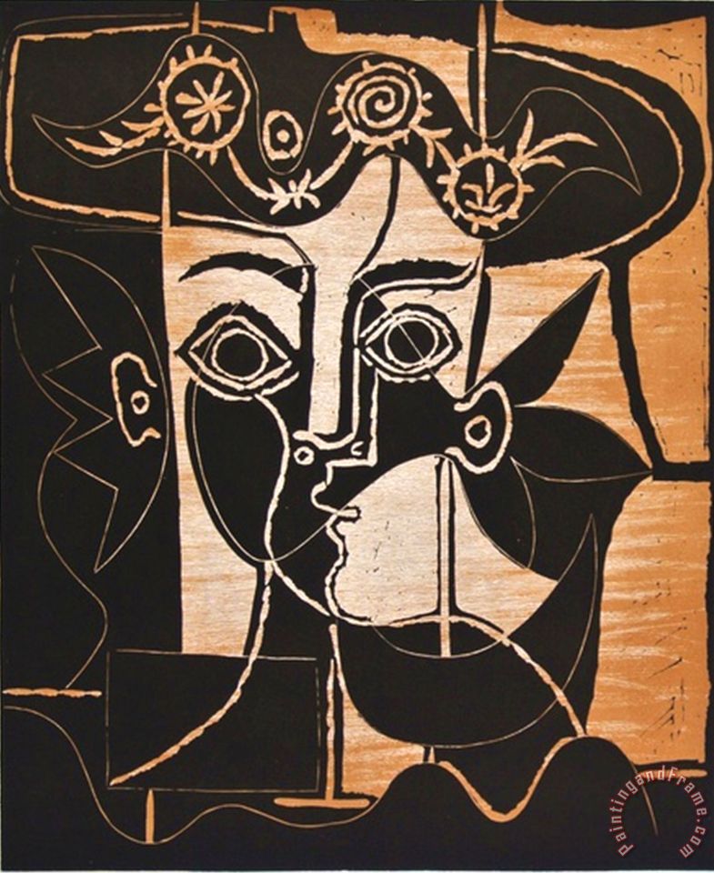 Pablo Picasso Large Woman S Head with Decorated Hat ...