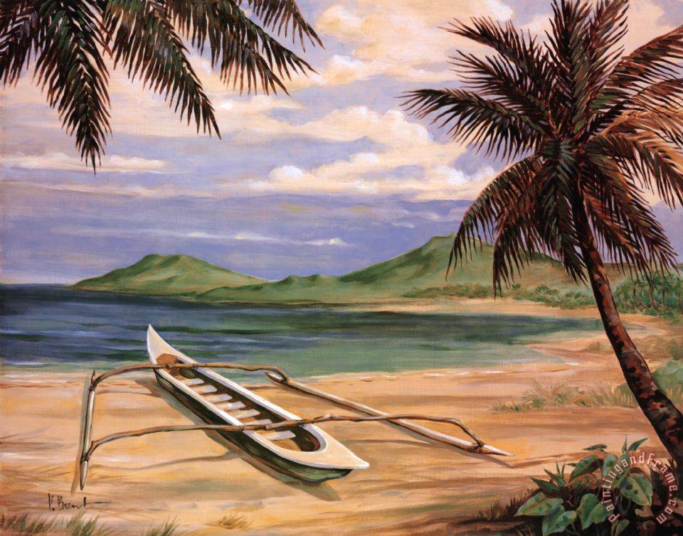 Paul Brent Outrigger Cove painting Outrigger Cove print for sale