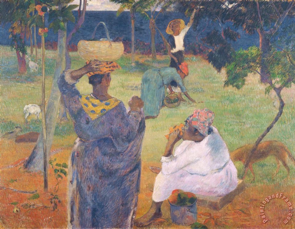 Paul Gauguin Among The Mangoes at Martinique painting - Among The ...