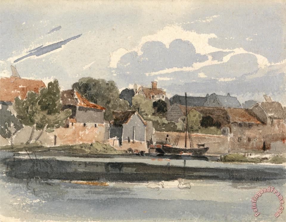Peter de Wint View of The Thames at Kingston painting View of The