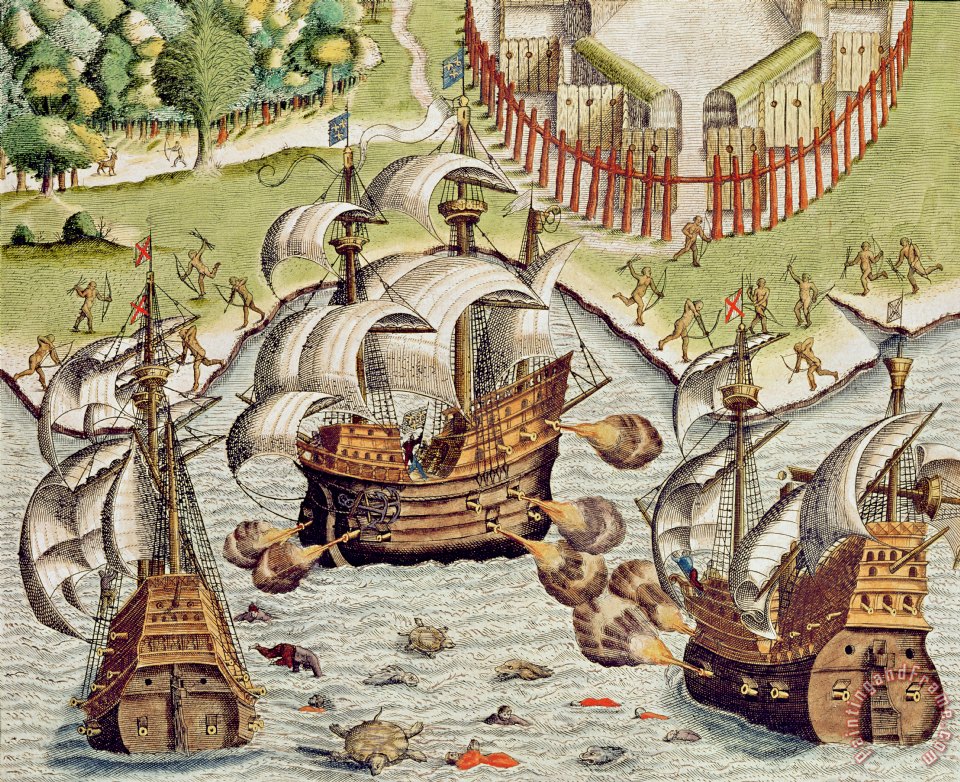 Gravure Théodore De Bry Christophe Colomb Analyse