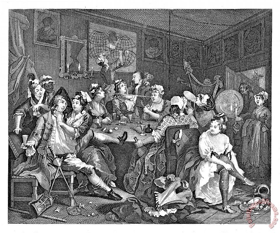 William Hogarth Rake's Progress Engraving painting Rake's Progress