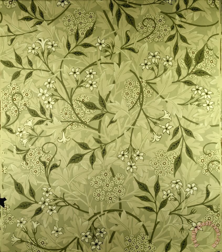 William Morris Jasmine Wallpaper Design painting - Jasmine Wallpaper