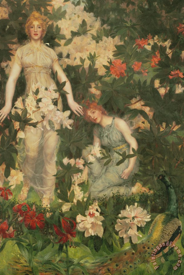 William Stott Leontium And Ternissa In The Garden Of Epicurus Painting Leontium And Ternissa 