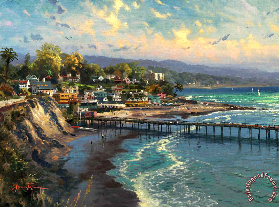Thomas Kinkade Capitola Village painting Capitola Village print for sale