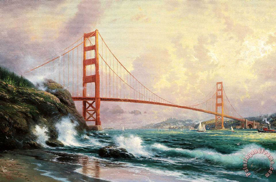 Golden Gate Bridge San Francisco By Thomas Kinkade | San Francisco