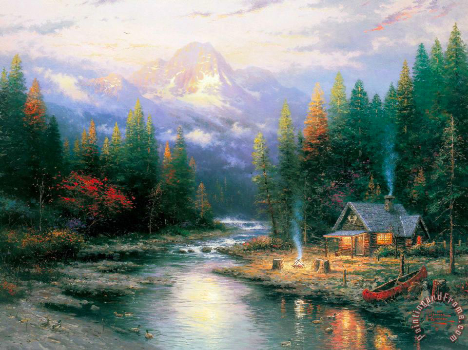 Thomas Kinkade The End of a Perfect Day Ii painting - The End of a ...