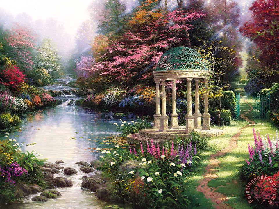 Thomas Kinkade The Garden of Prayer Art Print for sale ...