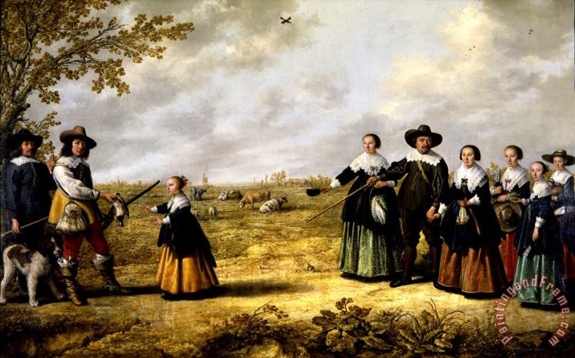 Albert Cuyp Portrait of a Family in a Landscape Art Painting