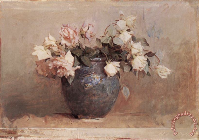 Roses painting - Abbott Handerson Thayer Roses Art Print