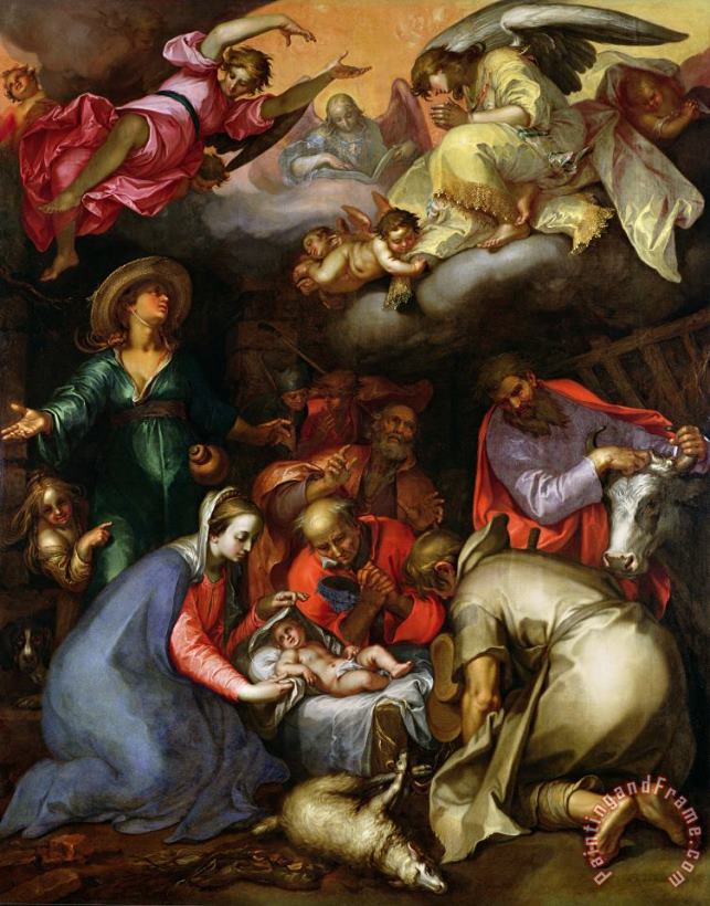 Abraham Bloemaert Adoration of the Shepherds Art Print
