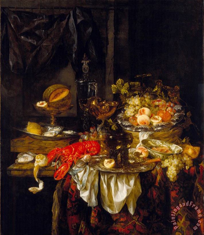 Abraham Van Beyeren Banquet Still Life Art Painting
