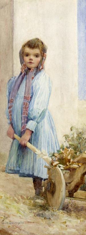 Ada M Shrimpton An Italian Peasant Girl Art Painting
