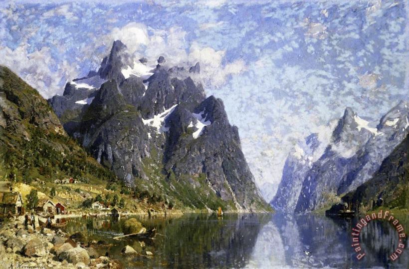 Adelsteen Normann Hardanger Fjord, Norway Art Painting