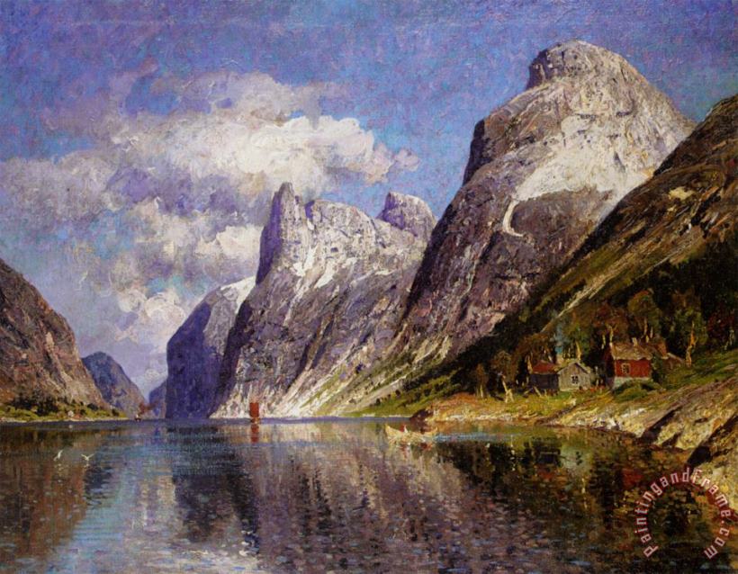 Adelsteen Normann Utsyn Mot En Vestlandsfjord Art Painting