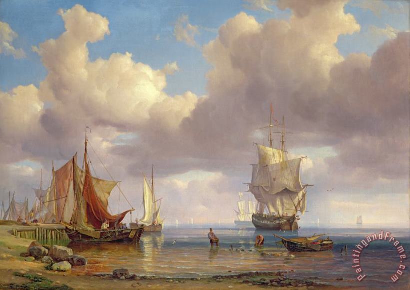 Adolf Vollmer Calm Sea Art Painting