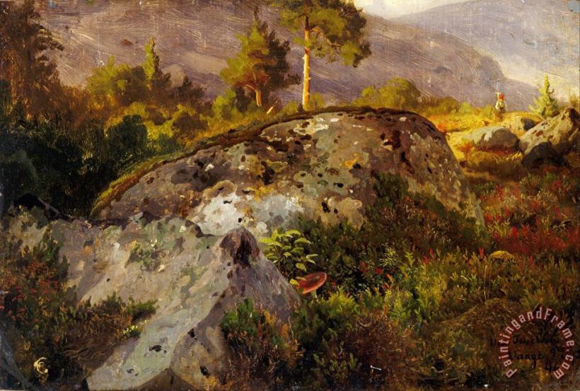 Landscape Study From Vaga painting - Adolph Tidemand & Hans Gude Landscape Study From Vaga Art Print