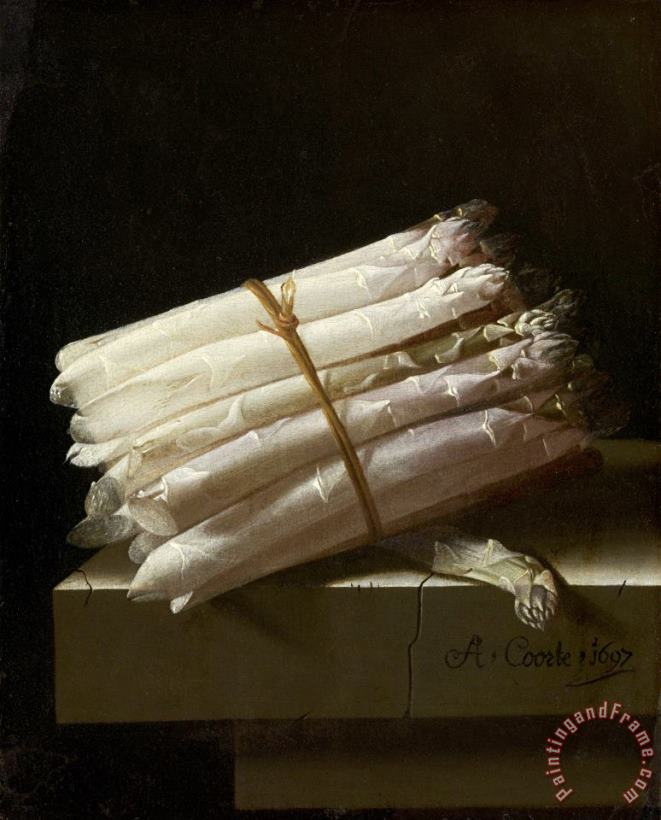 Adriaen Coorte Still Life with Asparagus Art Painting
