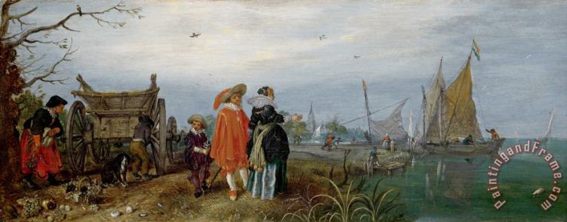 Autumn (conversation) painting - Adriaen Pietersz. van de Venne Autumn (conversation) Art Print