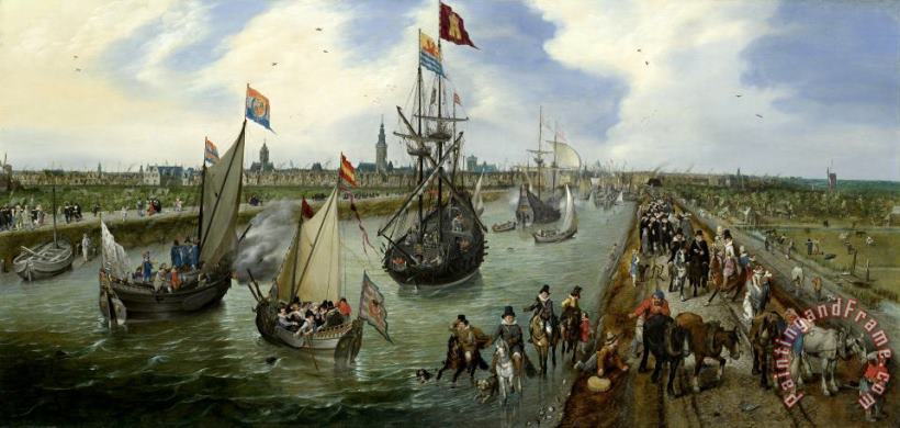 Adriaen Pietersz. van de Venne The Departure of a Dignitary From Middelburg Art Painting