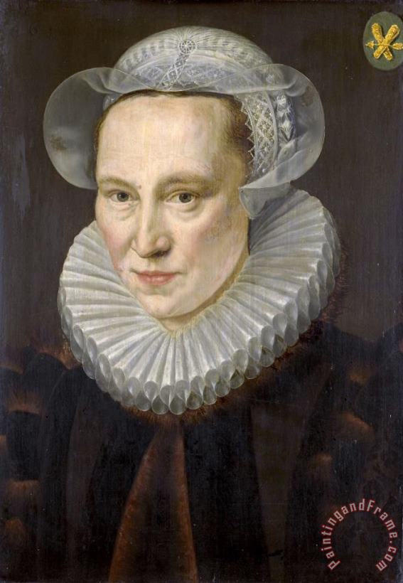 Adriaen Thomasz. Key Portrait of Grietje Pietersdr Codde (died 1607) Art Painting