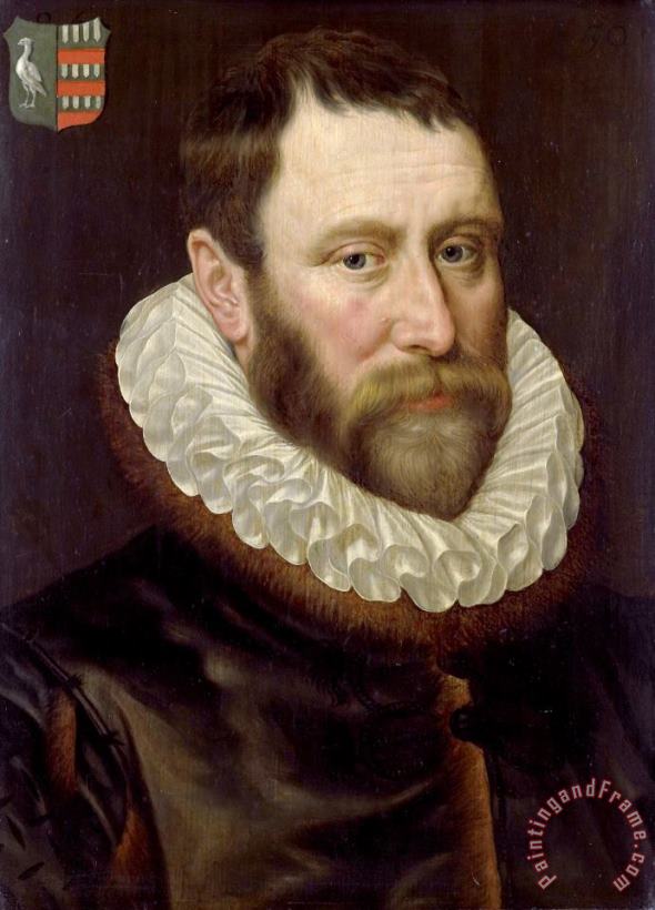 Adriaen Thomasz. Key Portrait of Jacob Bas Claesz (1536 1589) Art Print