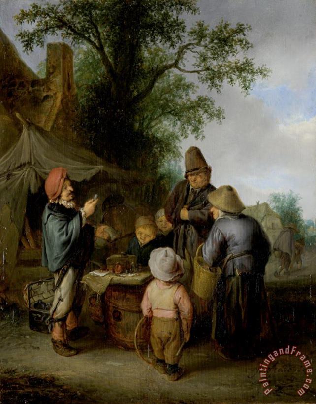 Adriaen Van Ostade Quacksalver (charlatan) Art Painting
