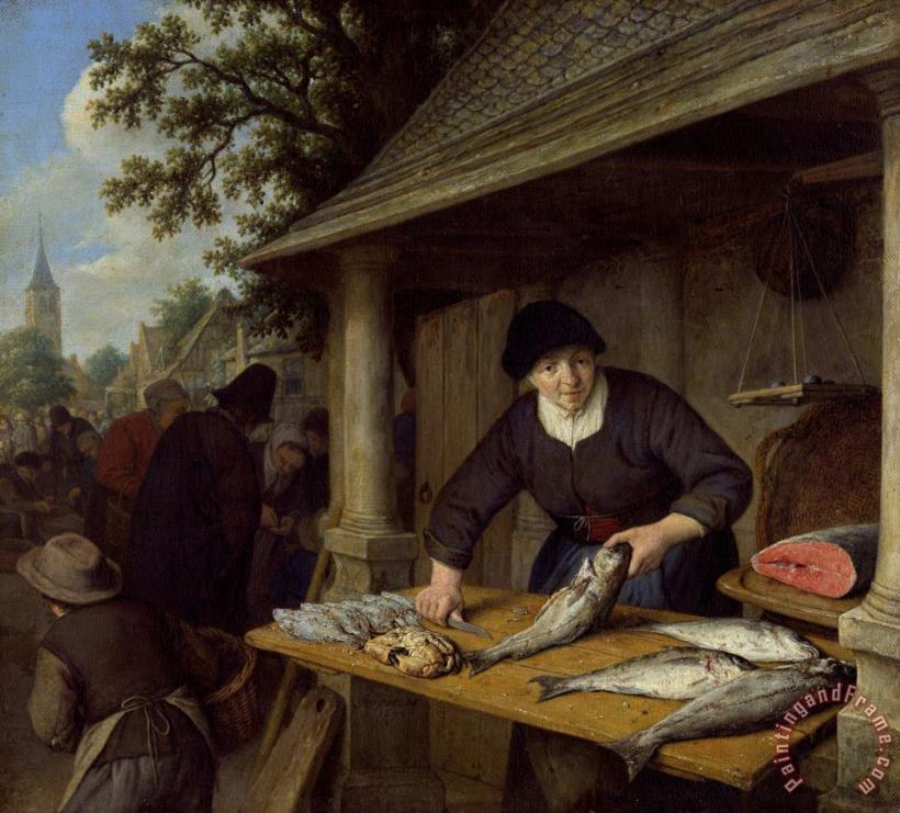 Adriaen Van Ostade The Fishwife Art Painting