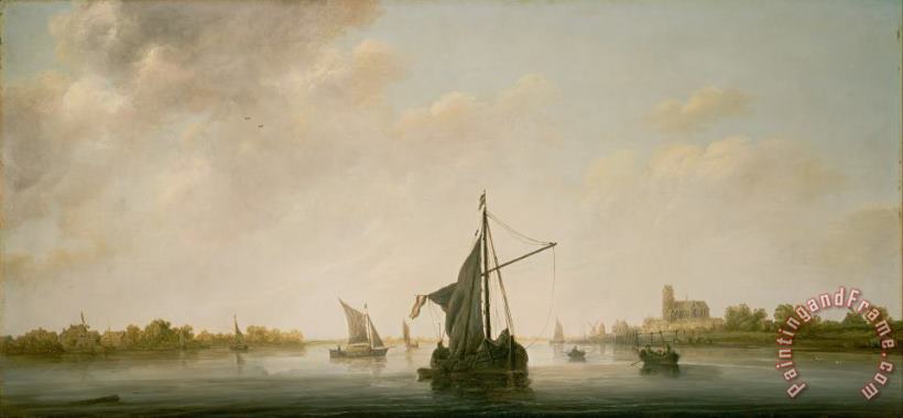 A View of The Maas at Dordrecht painting - Aelbert Cuyp A View of The Maas at Dordrecht Art Print