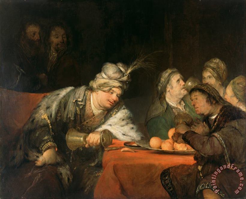 The Banquet of Ahasuerus painting - Aert de Gelder The Banquet of Ahasuerus Art Print