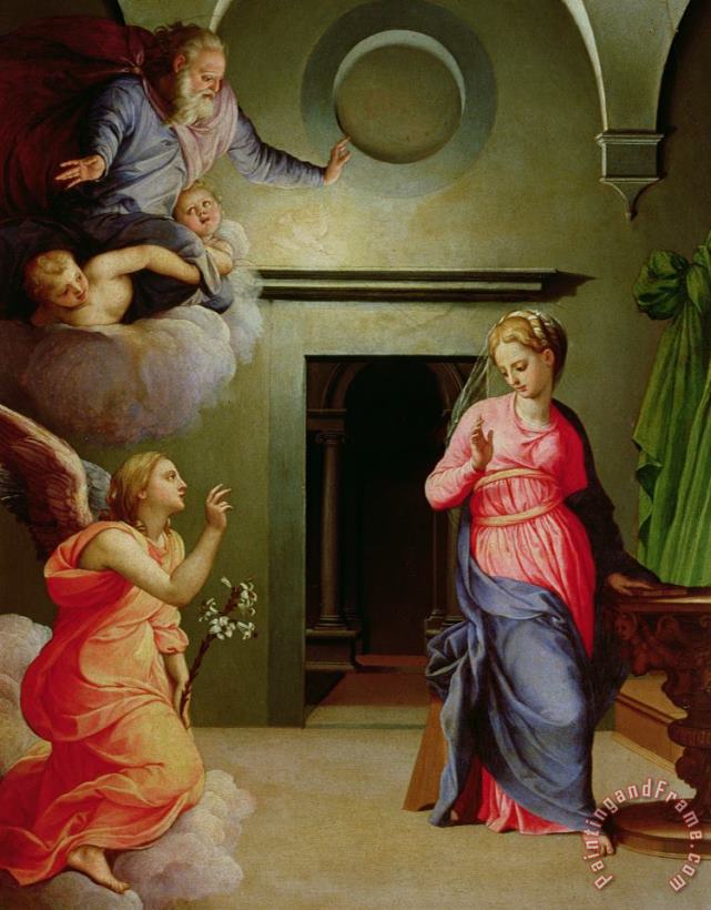 The Annunciation painting - Agnolo Bronzino The Annunciation Art Print