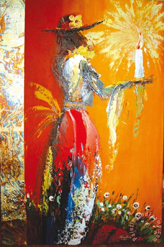 The Angel of Light painting - Agris Rautins The Angel of Light Art Print