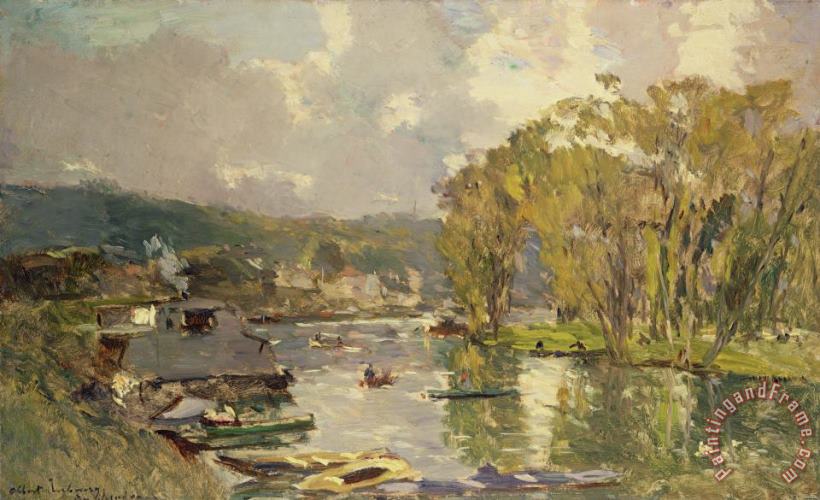 Albert-Charles Lebourg Along The Seine At Meudon Art Painting