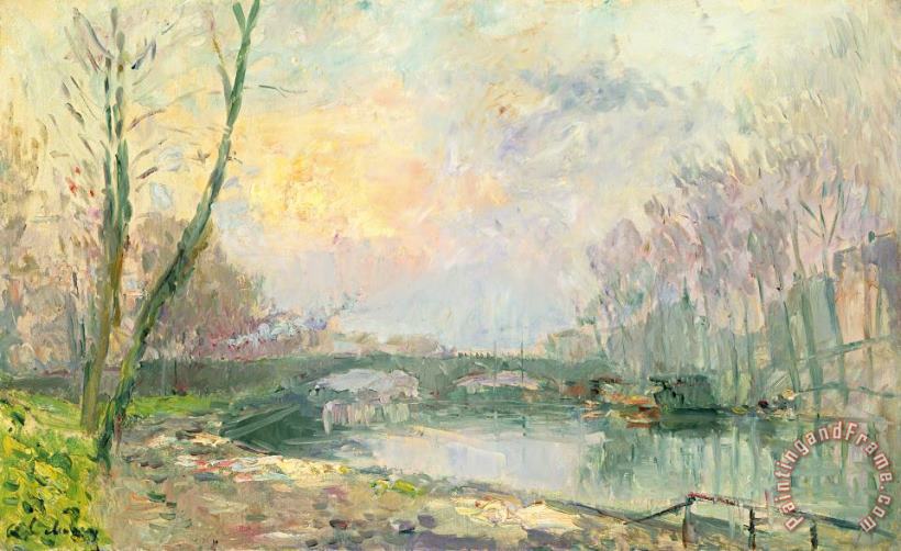 Albert-Charles Lebourg View Of The Seine Paris Art Painting