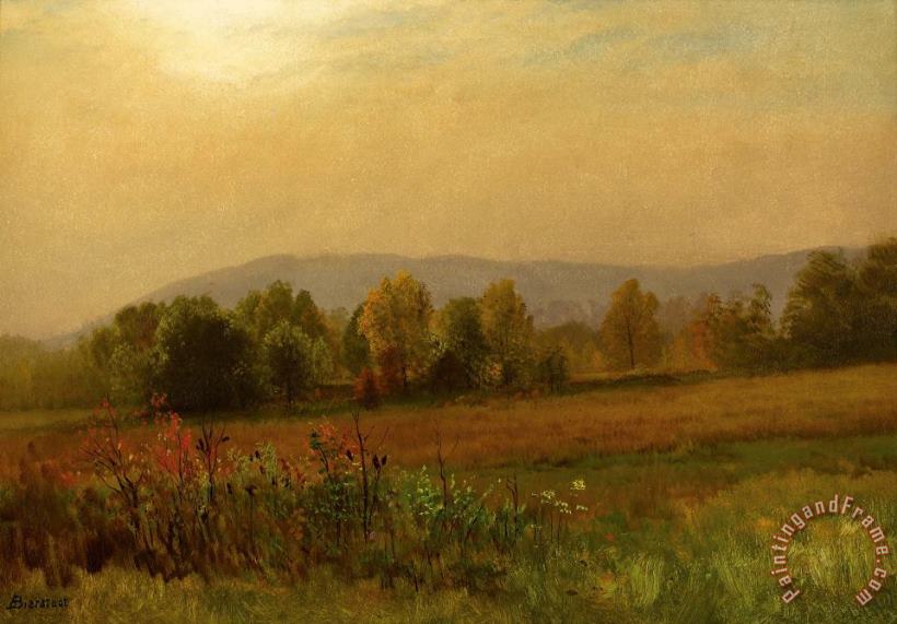 Autumn Landscape, 1880 painting - Albert Bierstadt Autumn Landscape, 1880 Art Print