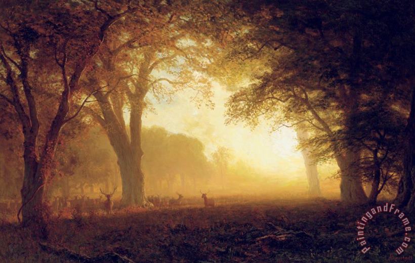 Golden Light of California painting - Albert Bierstadt Golden Light of California Art Print