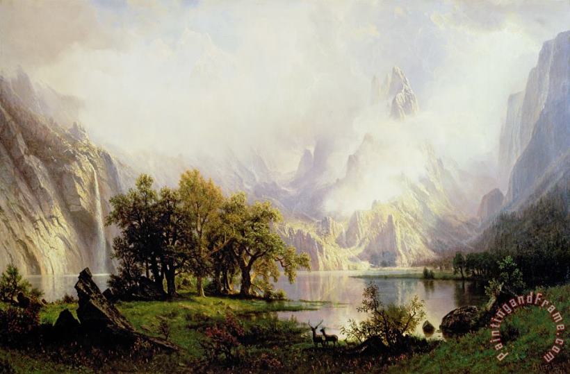Albert Bierstadt Rocky Mountain Landscape Art Painting