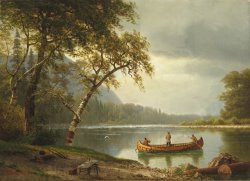 Albert Bierstadt Salmon fishing on the Caspapediac River