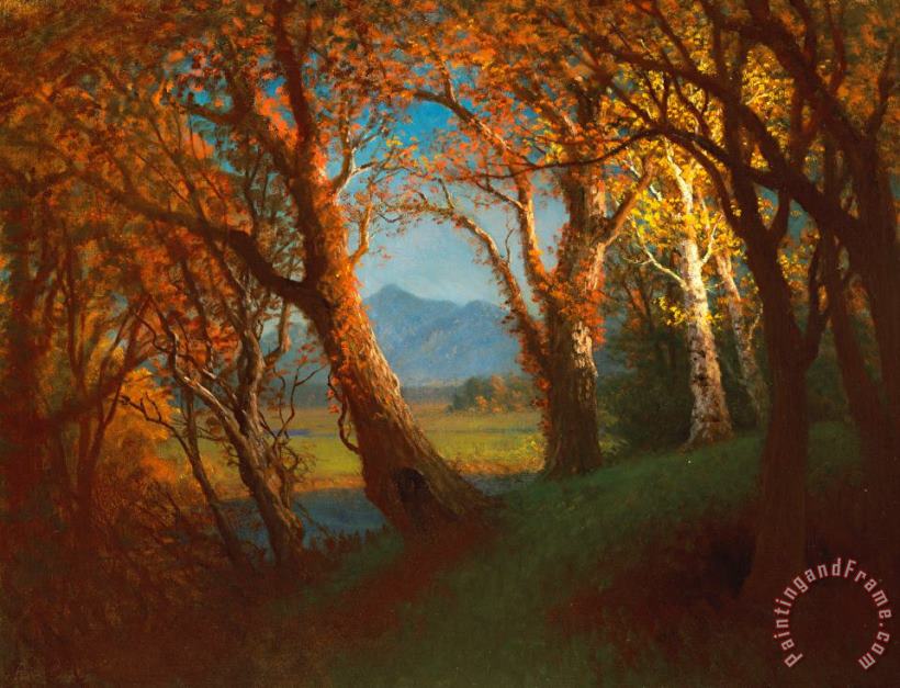 Albert Bierstadt Sunset in the Nebraska Territory Art Painting