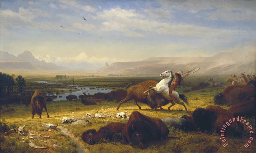 Albert Bierstadt The Last of The Buffalo Art Painting