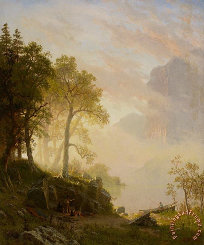 Albert Bierstadt The Merced River In Yosemite Art Painting
